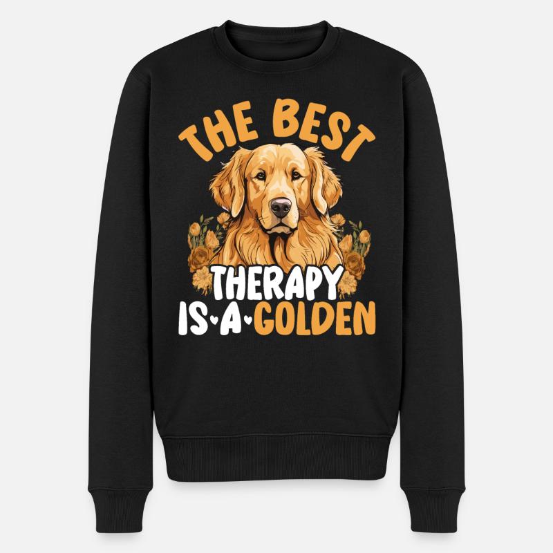 Liebe zu Hunden - Männer Premium Bio Pullover - Schwarz