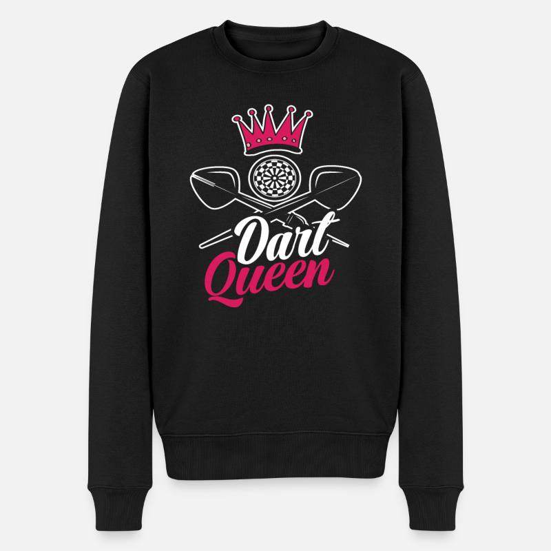 Dart Queen - Männer Premium Bio Pullover - Schwarz