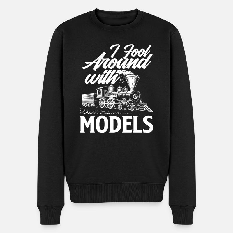 Modélisme ferroviaire Modélisme Train Trains - Pull Premium bio Homme - noir
