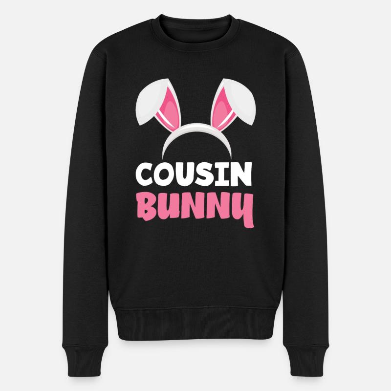 Cousin lapin Pâques lapin oreilles de Pâques - Pull Premium bio Homme - noir