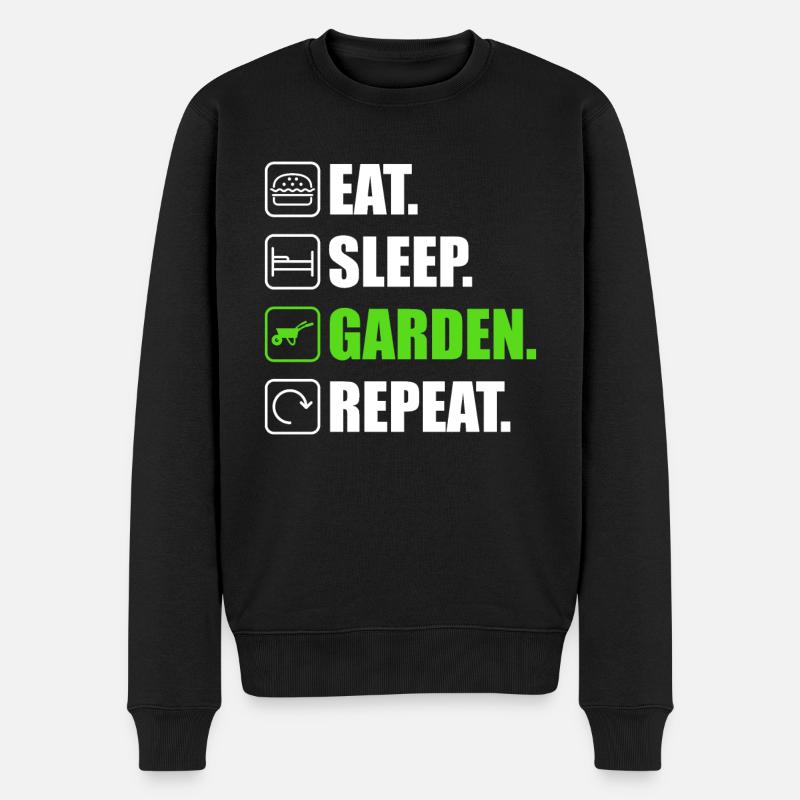 Manger Dormir Jardin - Pull Premium bio Homme - noir