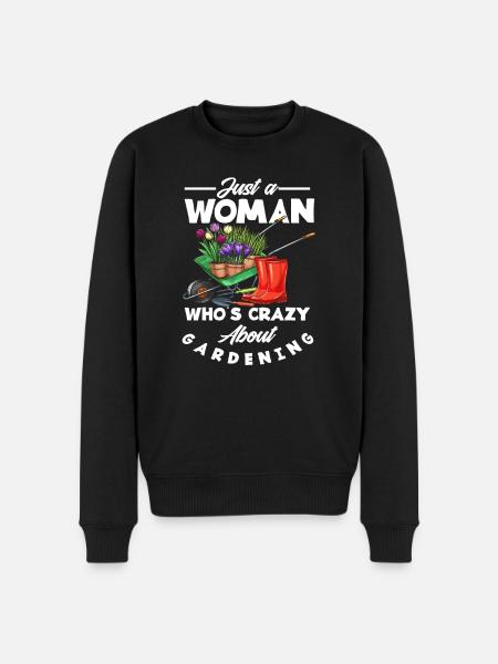 Garten Frau Gärtnerin - Männer Premium Bio Pullover - Schwarz