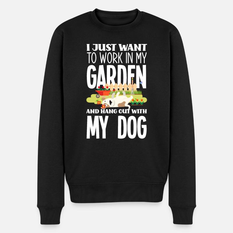 Garten Hunde - Männer Premium Bio Pullover - Schwarz