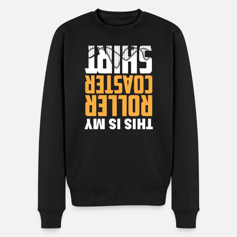 Achterbahn - Männer Premium Bio Pullover - Schwarz