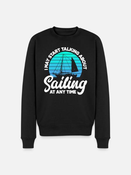 Sømænd, Sejlads, Passion, Hobby, Sportsfolk - Økologisk premium-sweatshirt til mænd - sort