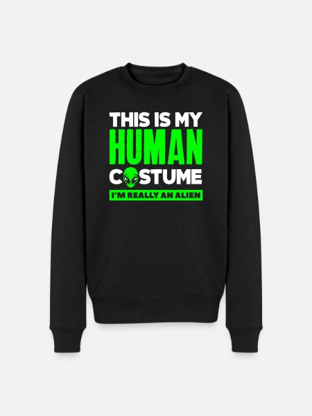 Human Costume Alien Lover - Men's Premium Organic Jumper - black