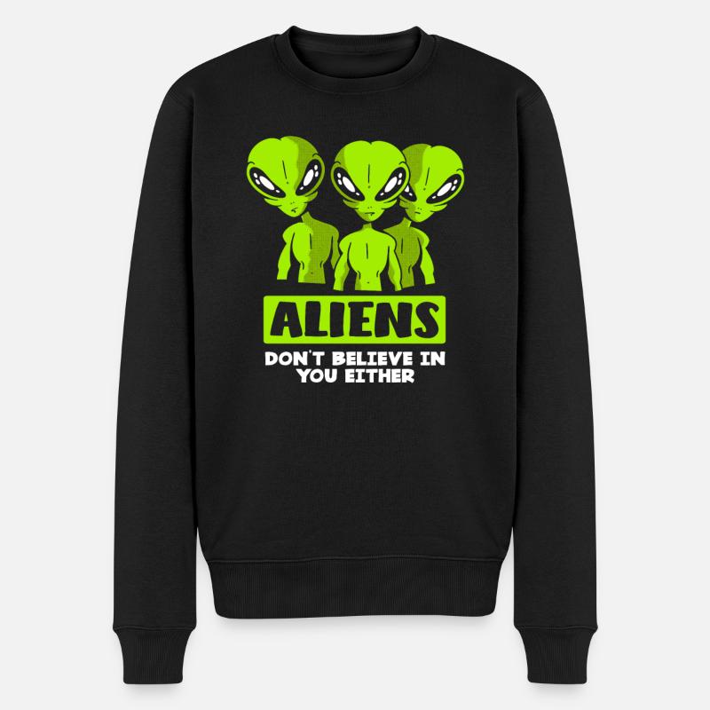 Alien Aliens - Männer Premium Bio Pullover - Schwarz