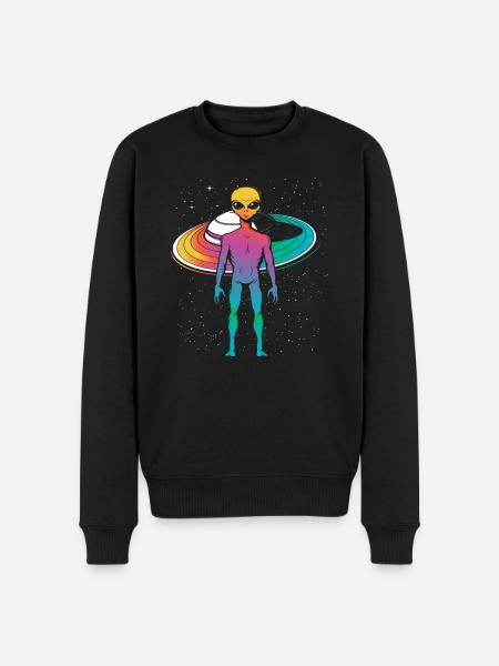 Alien Outer Space Gift - Men's Premium Organic Jumper - black