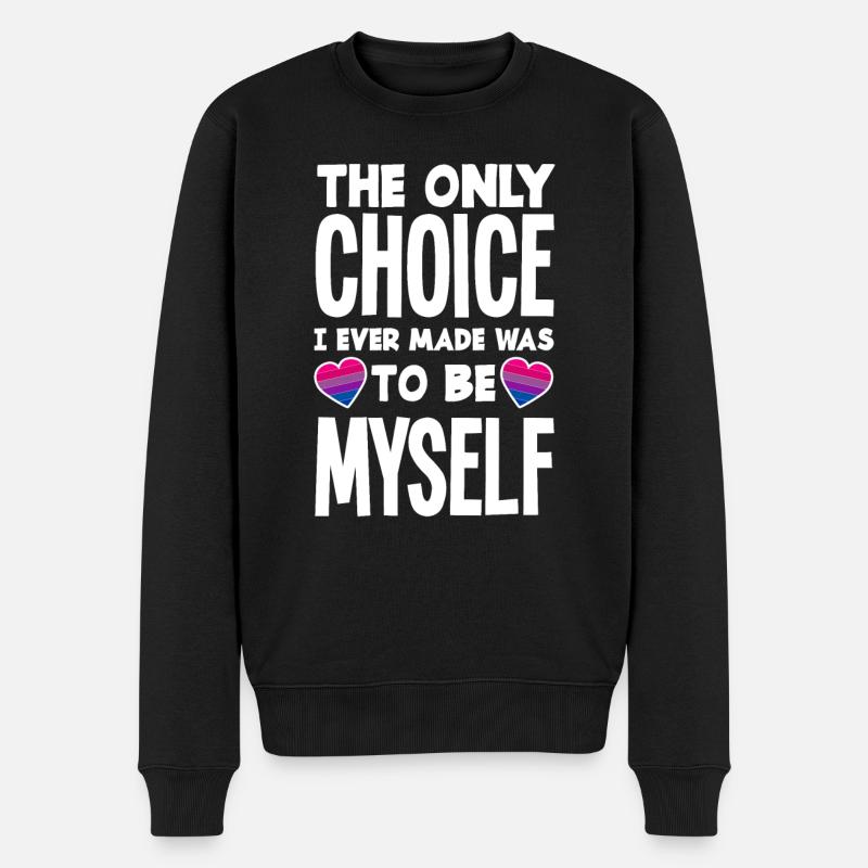 Bisexuell Selbstsein Regenbogen - Männer Premium Bio Pullover - Schwarz