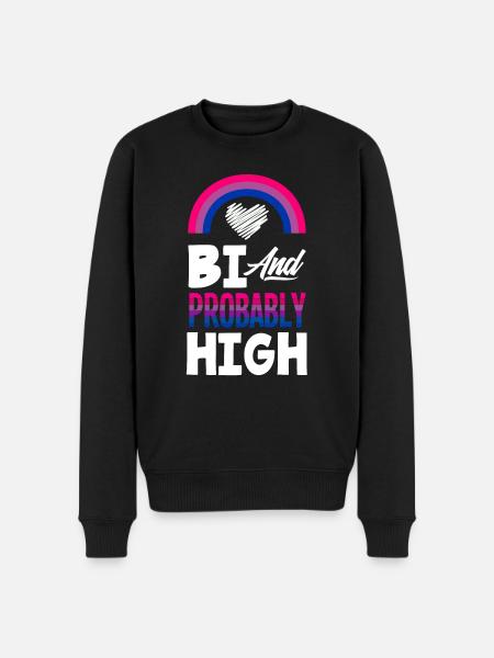 Bisexual Cannabis - Men's Premium Organic Jumper - black