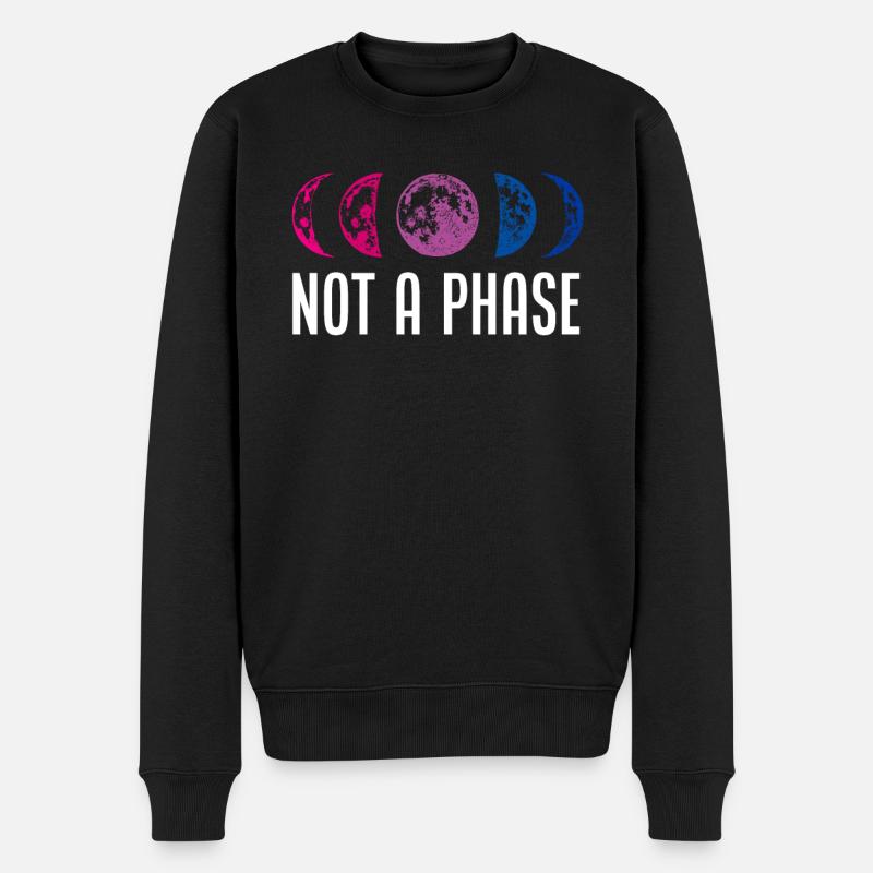 Bisexuell Phase - Männer Premium Bio Pullover - Schwarz