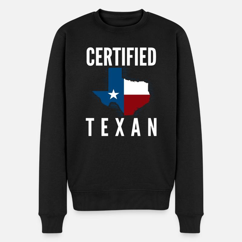 Texas Texaner - Männer Premium Bio Pullover - Schwarz