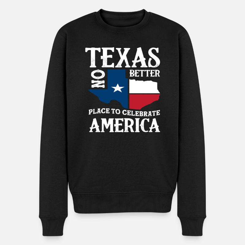 Texas, Amérique, États-Unis - Pull Premium bio Homme - noir