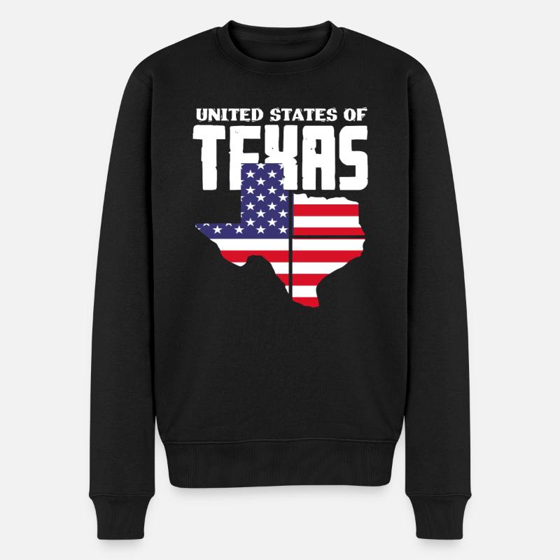 Fier Texas texan - Pull Premium bio Homme - noir