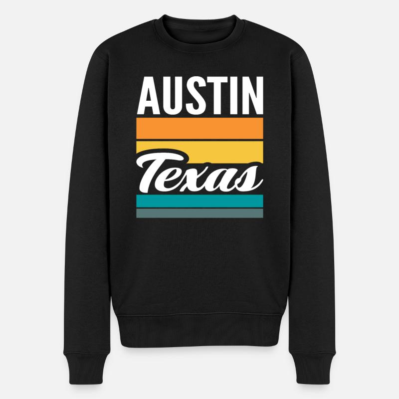 Texas, États-Unis - Pull Premium bio Homme - noir