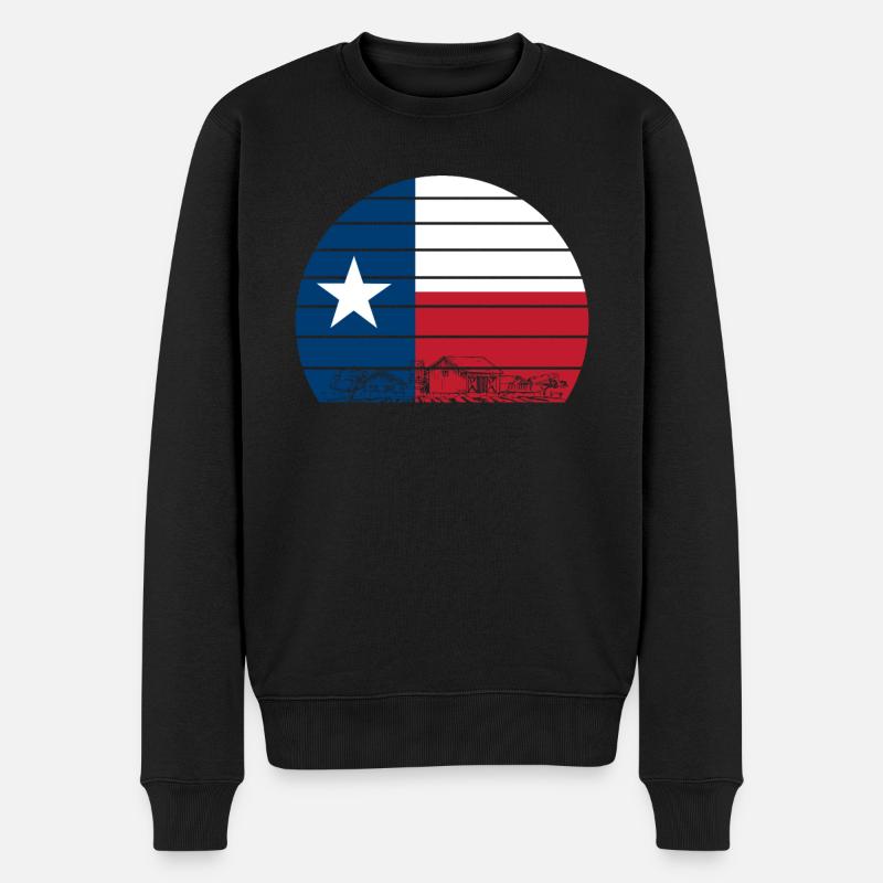 Texas rétro - Pull Premium bio Homme - noir