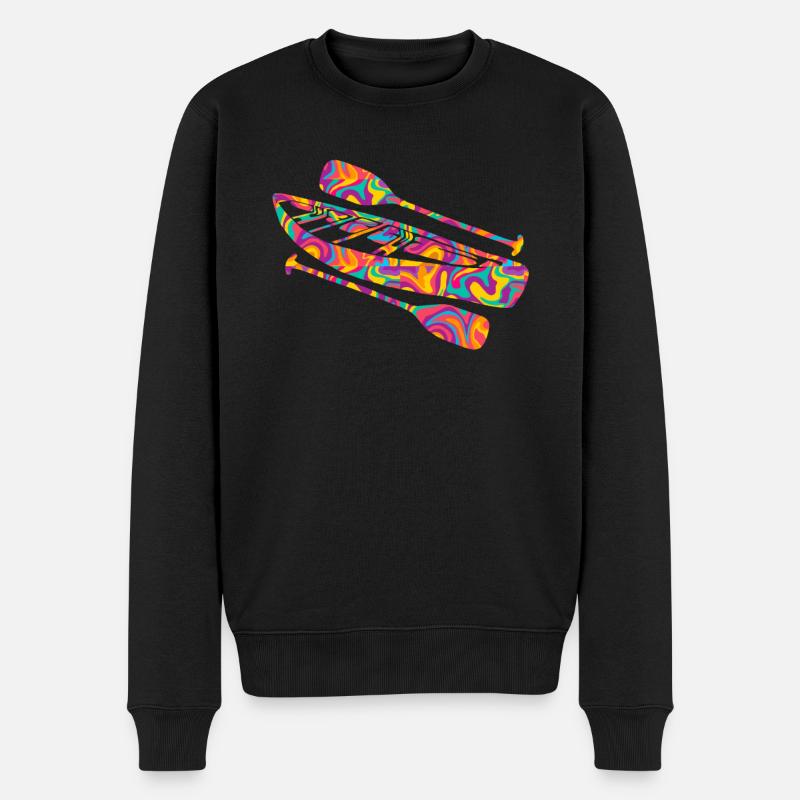 Kanu - Männer Premium Bio Pullover - Schwarz
