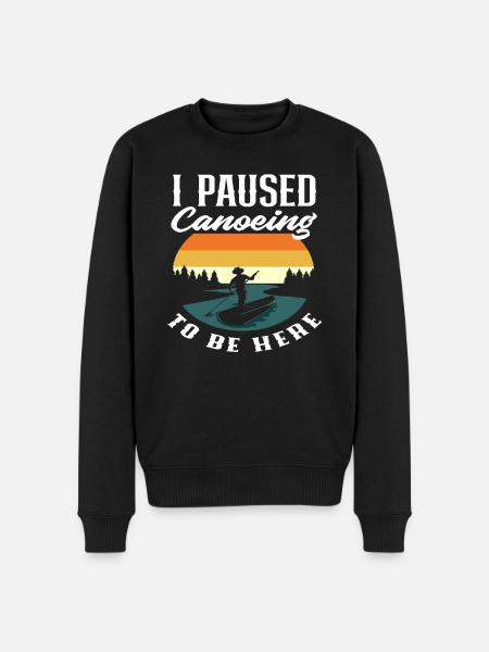 Canoe Paused Retro Canoe Lover - Men's Premium Organic Jumper - black