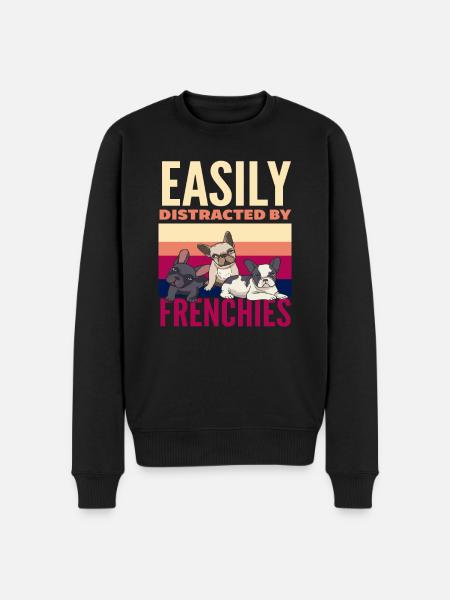Dog Breed French Bulldog Saying - Men's Premium Organic Jumper - black