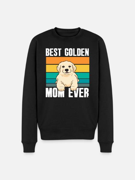 Best Mama Golden Retriever - Men's Premium Organic Jumper - black