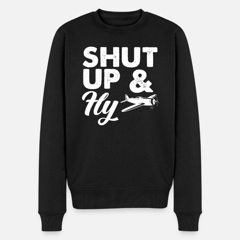 Cadeau de pilote d’avion - Pull Premium bio Homme - noir