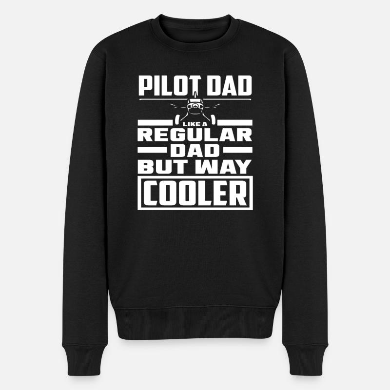Pilot Wortspiel - Männer Premium Bio Pullover - Schwarz
