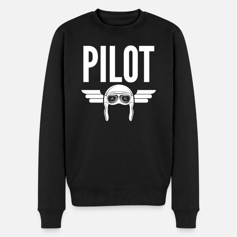 Pilote - Pull Premium bio Homme - noir