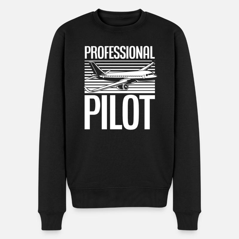 Pilote professionnel - Pull Premium bio Homme - noir