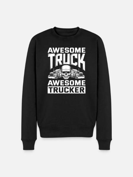 Truck Driver Truck Gift Idea - Men's Premium Organic Jumper - black