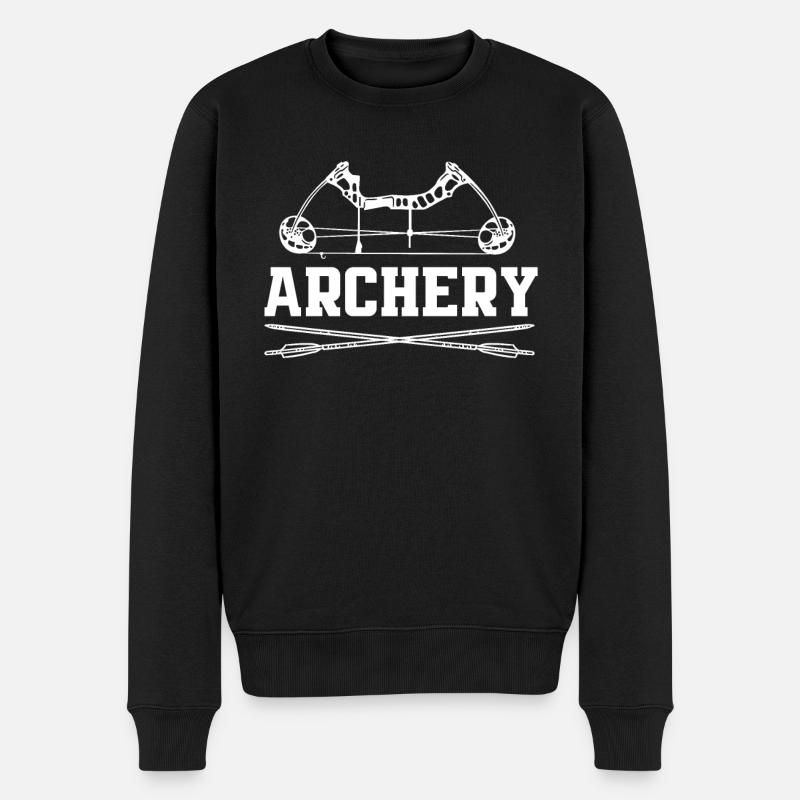 Bogen Bogenschießen - Männer Premium Bio Pullover - Schwarz