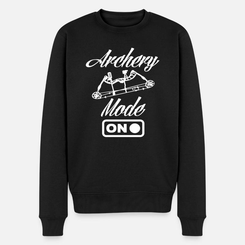 Bogen Modus Bogenschießen - Männer Premium Bio Pullover - Schwarz