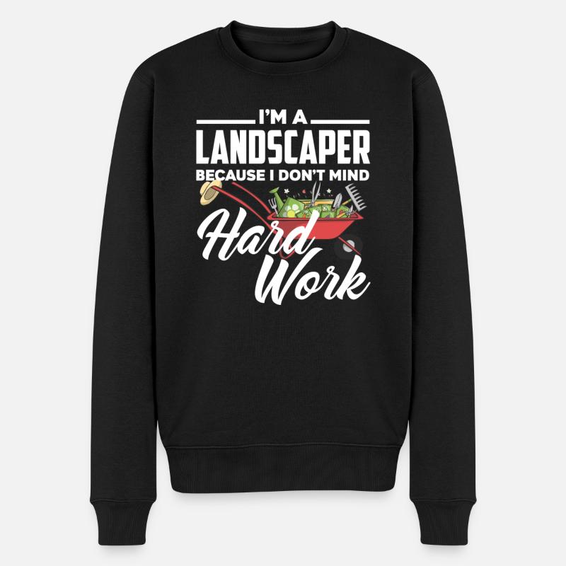 Paysagiste Travail Jardin - Pull Premium bio Homme - noir