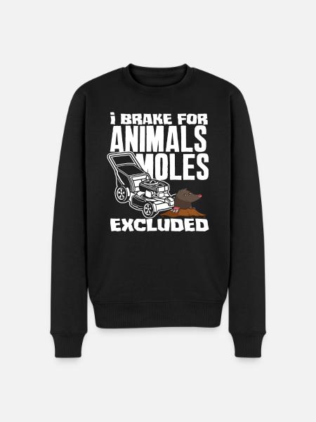 Landscaper Lawn Mowing Mole - Men's Premium Organic Jumper - black