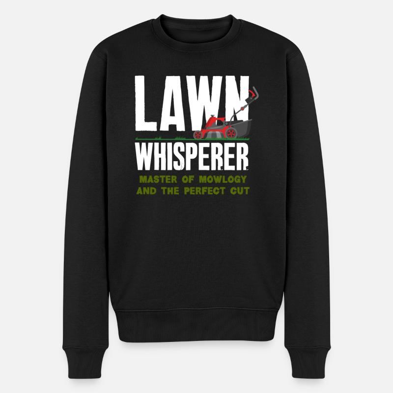 Landschaftsgärtner Rasen Flüsterer - Männer Premium Bio Pullover - Schwarz