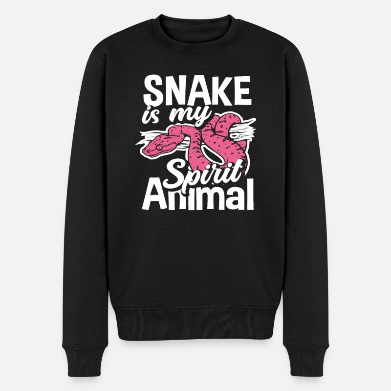 Serpent animal préféré - Pull Premium bio Homme - noir