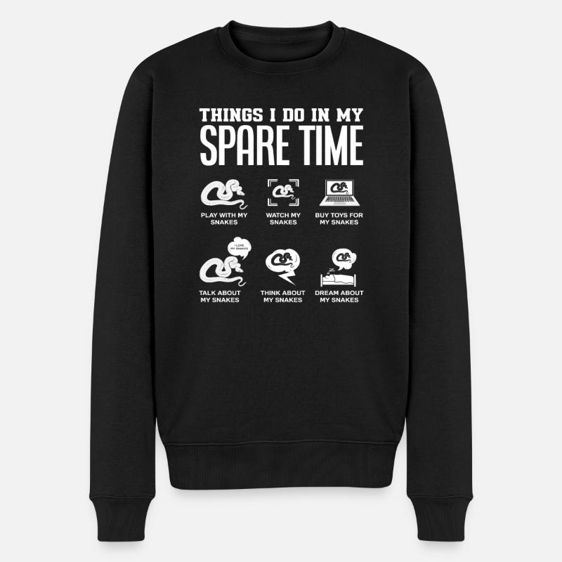 Snake Leisure - Pull Premium bio Homme - noir