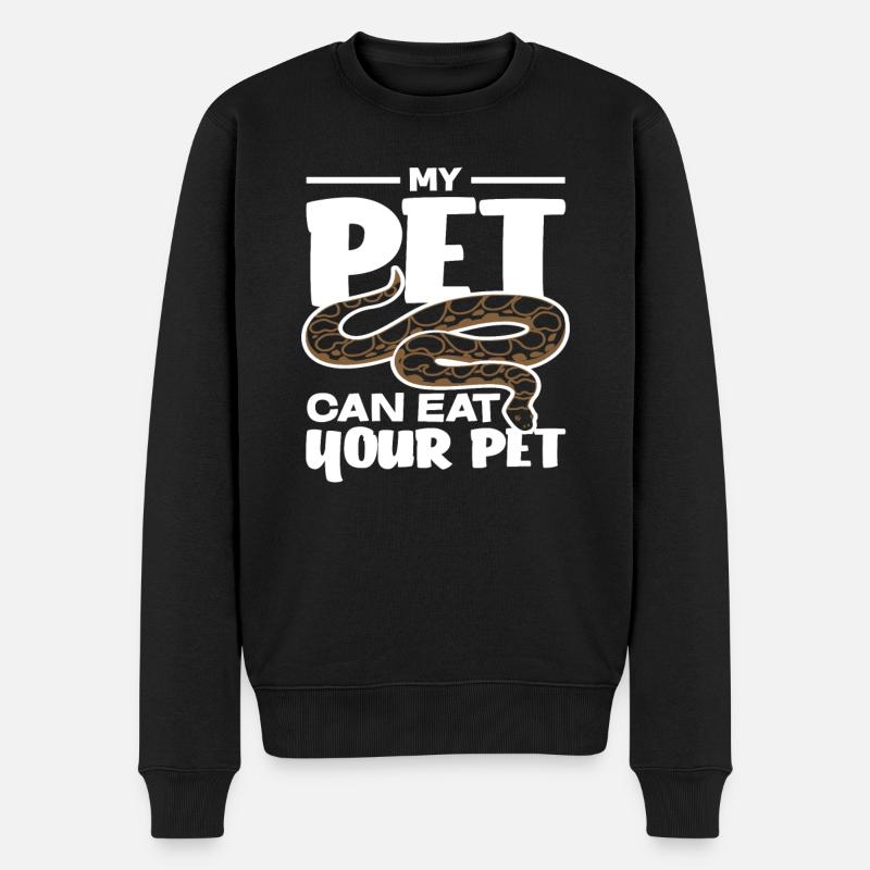 Serpent Reptile Animal de compagnie - Pull Premium bio Homme - noir