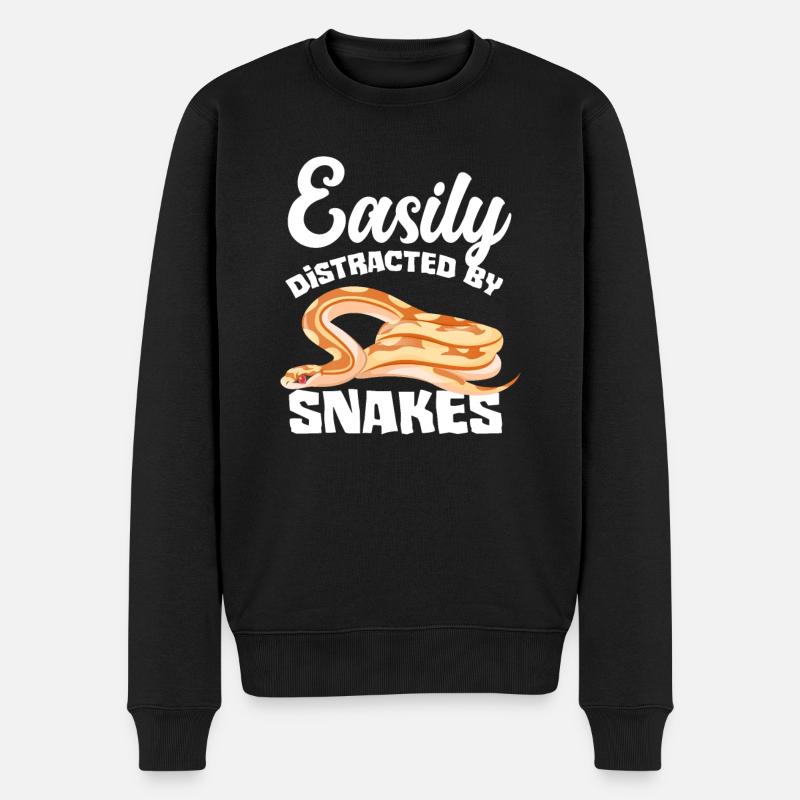 Serpent simplement distrait - Pull Premium bio Homme - noir