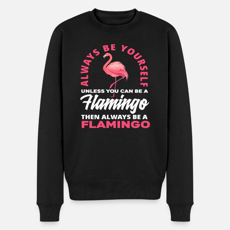 Flamant rose - Pull Premium bio Homme - noir