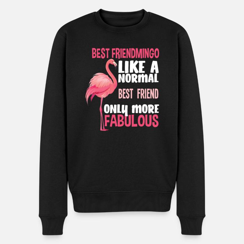 Flamingo Meilleur ami Fabuleux - Pull Premium bio Homme - noir