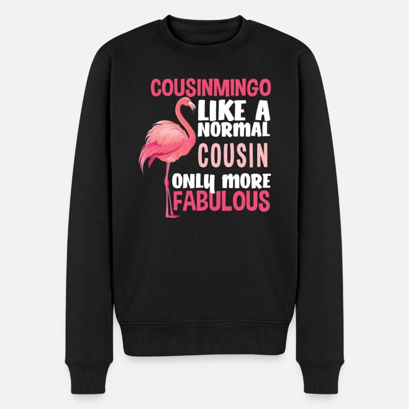 Flamingo Cousin Fabuleux - Pull Premium bio Homme - noir