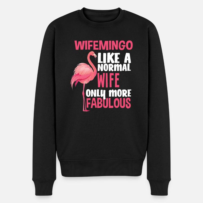 Flamingo Femme Fabuleux - Pull Premium bio Homme - noir