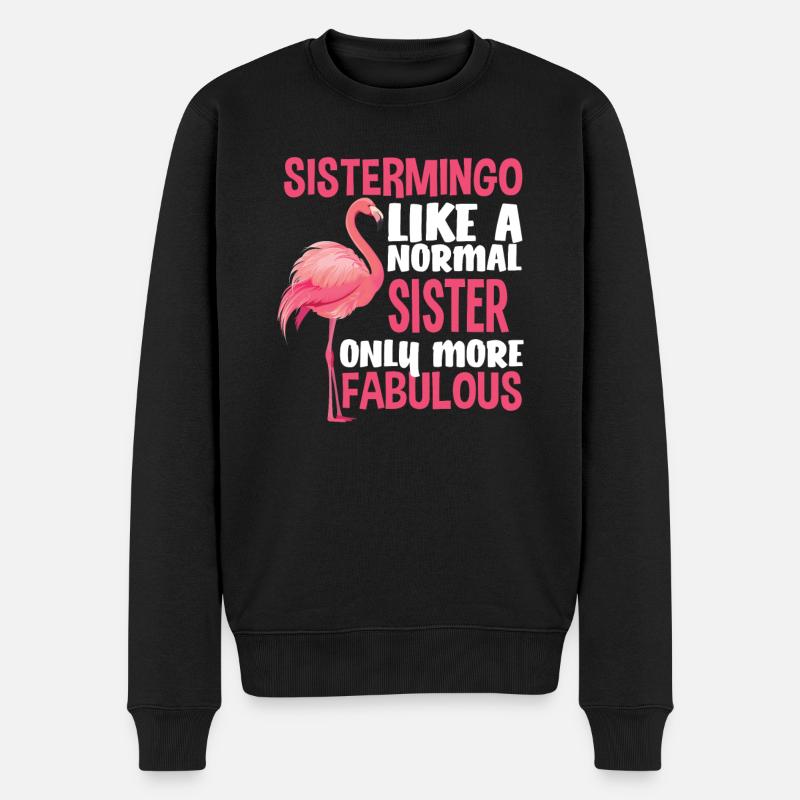 Flamingo Sister Fabulous - Pull Premium bio Homme - noir