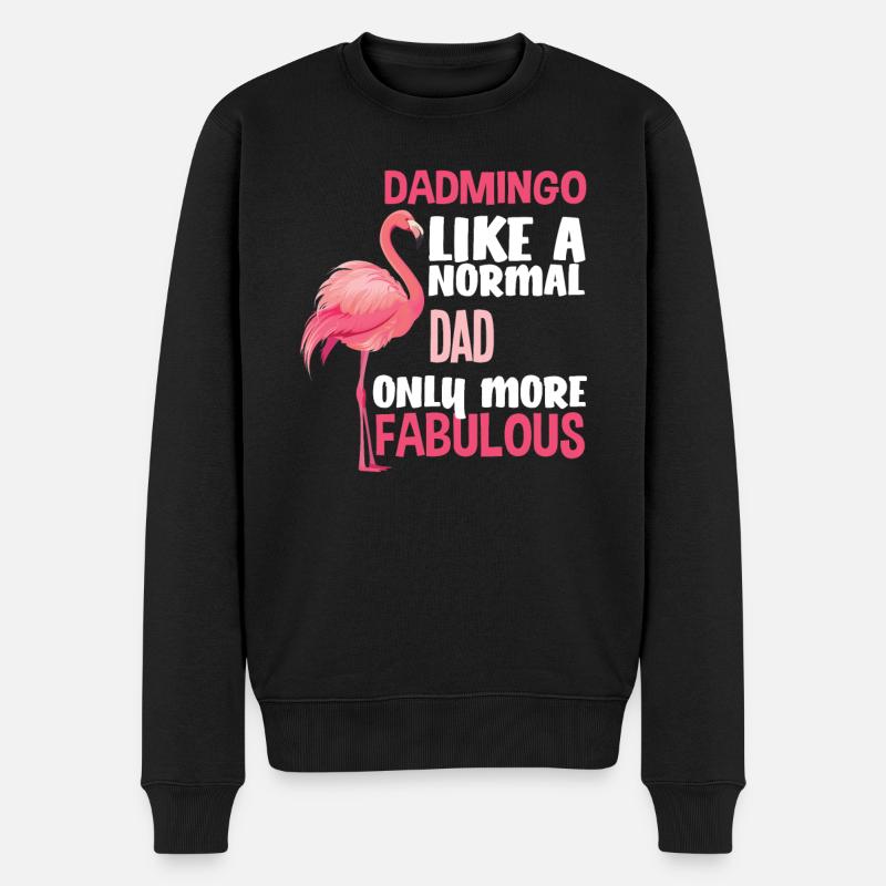 Flamingo Papa Fabulous - Pull Premium bio Homme - noir
