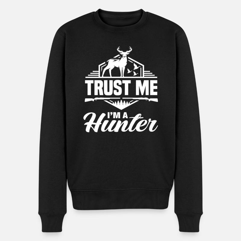Croyez-moi, je suis un chasseur - Pull Premium bio Homme - noir