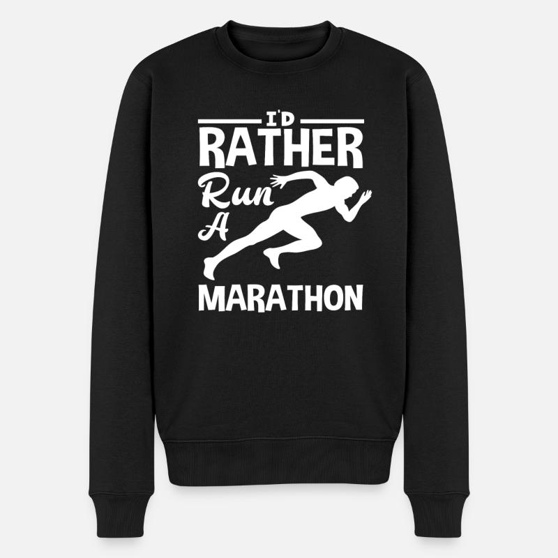 Je préfère courir un marathon - Pull Premium bio Homme - noir