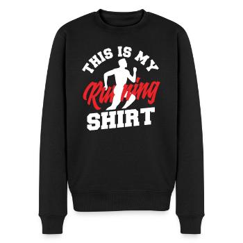 Dies Ist Mein Laufshirt Motiv Für Läufer - Männer Premium Bio Pullover - Schwarz - Vorne - Nico (187cm)