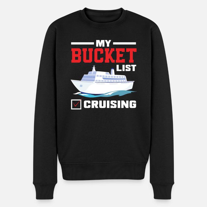 Meine Bucket List Kreuzfahrt - Männer Premium Bio Pullover - Schwarz