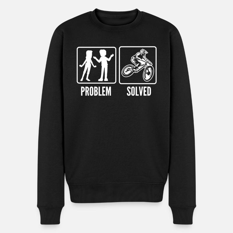 Problem Gelöst Fahrradfahrer - Männer Premium Bio Pullover - Schwarz