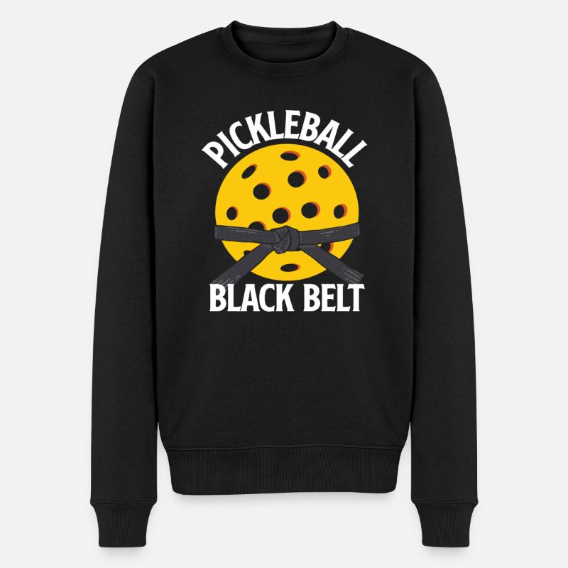 Pickleball Ceinture Noire Master - Pull Premium bio Homme - noir